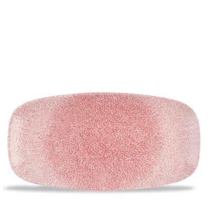 Churchill Raku Pink Quartz chef's ovaal bord – langwerpig roze bord voor horecapresentatie