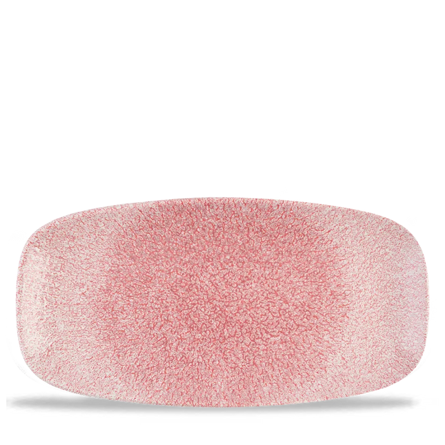 Churchill Raku Pink Quartz chef's ovaal bord – langwerpig roze bord voor horecapresentatie