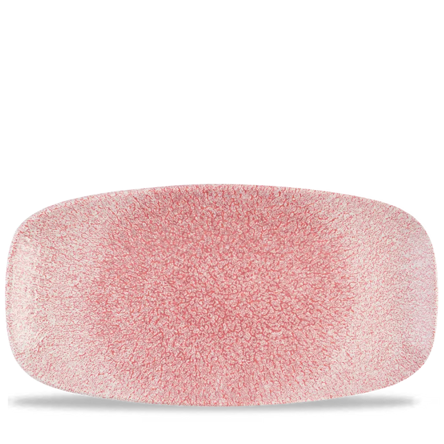 Churchill Raku Pink Quartz chef's ovaal bord groot – langwerpig roze bord voor fine dining