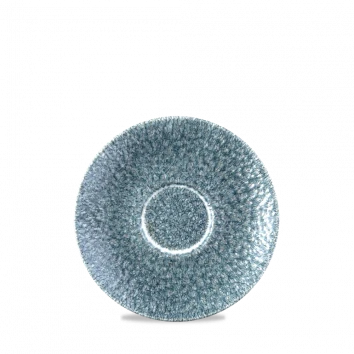 Churchill Raku Topaz Blue cappuccino-schotel 15,6 cm – reactief geglazuurd stoneware voor fine dining
