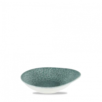 Churchill Raku Topaz Blue ronde schaal 16,1 x 14,5 cm – blauw gespikkeld porseleinen schaaltje voor fine dining