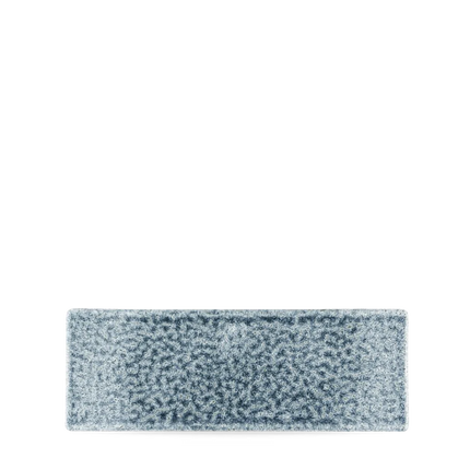 Churchill Raku Topaz Blue ovaal bord 25x9 cm – blauw reactief glazuur bord voor fine dining