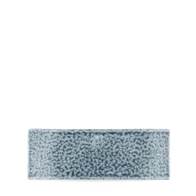 Churchill Raku Topaz Blue ovaal bord 25x9 cm – blauw reactief glazuur bord voor fine dining