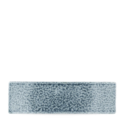 Churchill Raku Topaz Blue ovaal bord 30x9 cm – langwerpig blauw bord voor restaurants