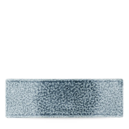 Churchill Raku Topaz Blue ovaal bord 33x11 cm – groot blauw bord voor horecapresentatie