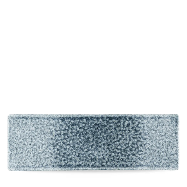 Churchill Raku Topaz Blue ovaal bord 33x11 cm – groot blauw bord voor horecapresentatie