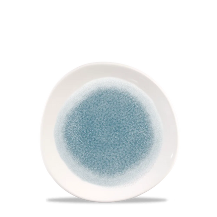 Raku Topaz Blue Round Trace Plate 18.6cm 12/box