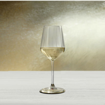 Royal Leerdam Carré Optics wijnglas 385 ml – wijnglas met reliëf voor restaurants