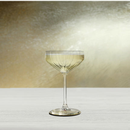 Royal Leerdam Carré Optics coupe 300 ml – coupeglas met reliëf voor de bar