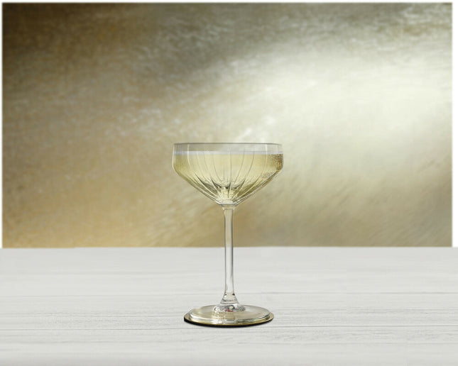 Royal Leerdam Carré Optics coupe 300 ml – coupeglas met reliëf voor de bar