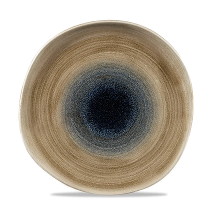 Churchill Stonecast Aqueous Bayou bord met rand Ø 26,4 cm – blauw reactief glazuur voor restaurants