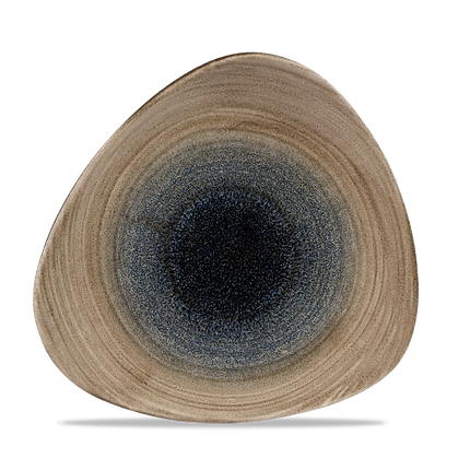 Churchill Stonecast Aqueous Bayou Lotus bord Ø 23 cm – blauw gemarmerd porseleinen bord voor restaurants