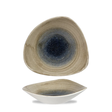 Churchill Stonecast Aqueous Bayou Lotus kom Ø 23 cm – blauw reactief glazuur porseleinen kom voor horeca