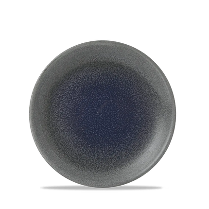 Churchill Stonecast Aqueous Fjord evolve coupebord Ø 16,5 cm – klein blauwgrijs porseleinen bordje voor horeca