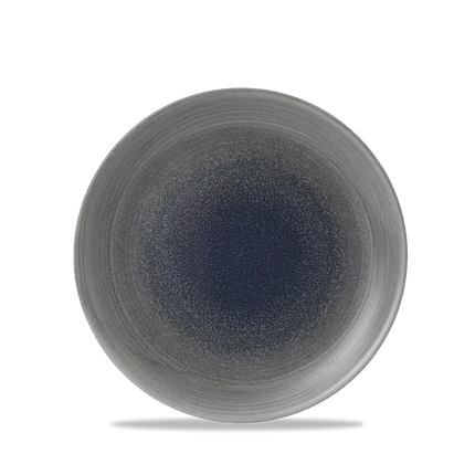 Churchill Stonecast Aqueous Fjord evolve coupebord Ø 21,7 cm – blauwgrijs porseleinen bord voor fine dining
