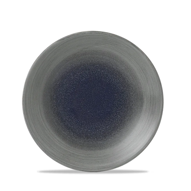 Churchill Stonecast Aqueous Fjord diep coupebord Ø 22,5 cm – blauwgrijs porseleinen bord voor restaurants