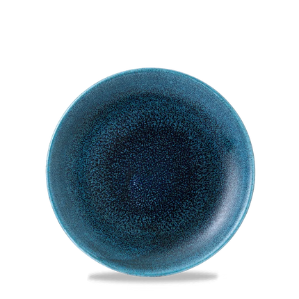 Churchill Aqueous Lagoon evolve coupebord Ø 16,5 cm – klein turquoise porseleinen bordje voor restaurants