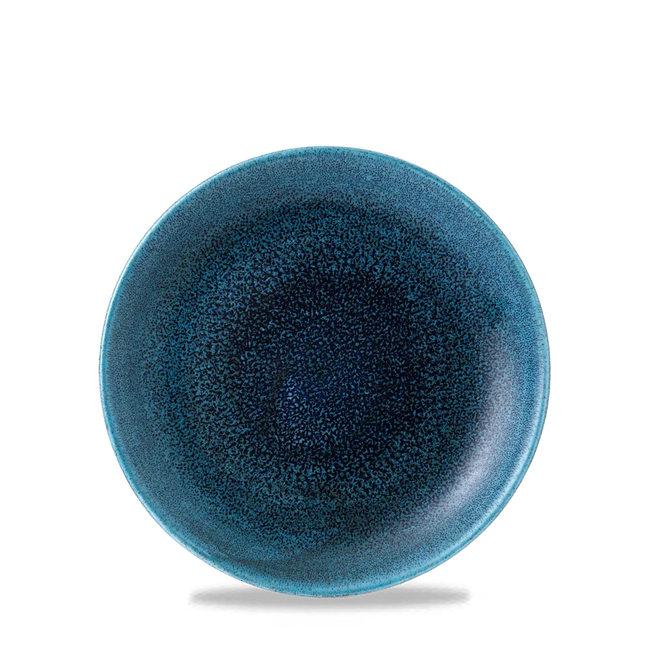 Churchill Aqueous Lagoon evolve coupebord Ø 16,5 cm – klein turquoise porseleinen bordje voor restaurants
