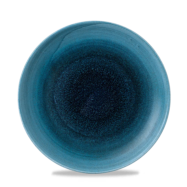 Churchill Aqueous Lagoon evolve coupebord Ø 21,7 cm – turquoise porseleinen bord voor horeca