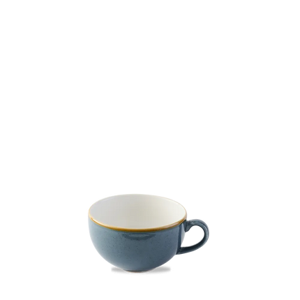 Churchill Stonecast Blueberry cappuccinokopje 227 ml – gespikkeld porseleinen kopje voor cafés