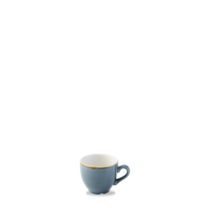 Churchill Stonecast Blueberry espressokopje 100 ml – gespikkeld porseleinen kopje voor cafés