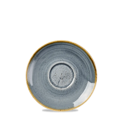 Churchill Stonecast Blueberry cappuccinoschotel Ø 15,6 cm – gespikkelde schotel voor koffie