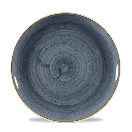 Churchill Stonecast Blueberry coupebord Ø 27 cm – gespikkeld porseleinen bord voor restaurants