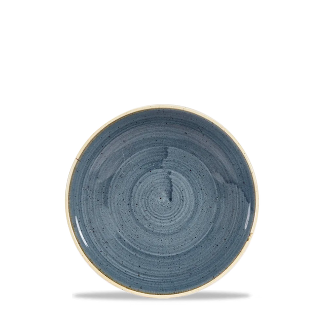 Churchill Stonecast Blueberry coupekom Ø 18 cm – paarsblauw gemarmerd porseleinen kom voor horeca