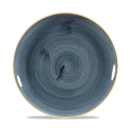 Churchill Stonecast Blueberry coupebord Ø 22 cm – gespikkeld porseleinen bord voor restaurants