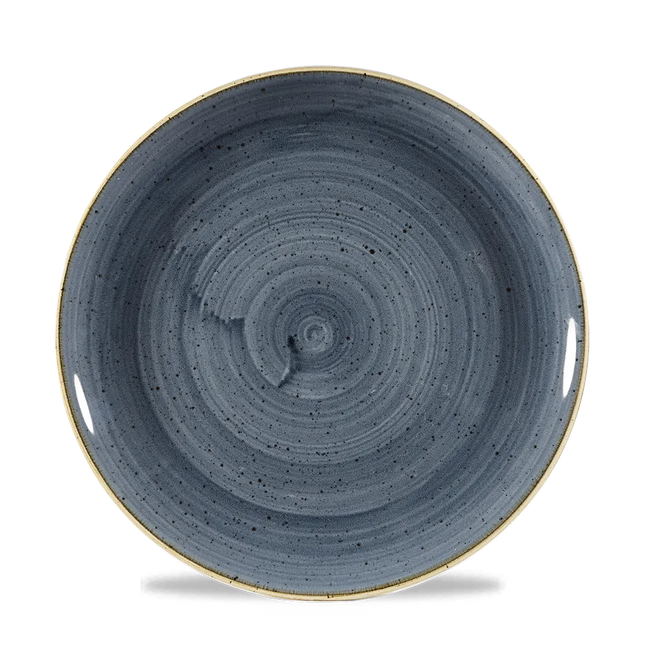 Churchill Stonecast Blueberry coupebord Ø 22,9 cm – gespikkeld porseleinen bord voor horeca