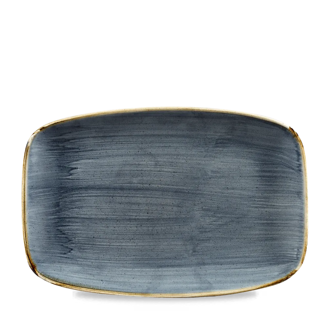 Churchill Stonecast Blueberry ovaal chefsbord 30 x 19,9 cm – paarsblauw porseleinen bord voor fine dining
