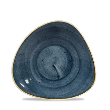 Churchill Stonecast Blueberry driehoekige ondiepe kom Ø 21 cm – paarsblauw porseleinen kom voor restaurants