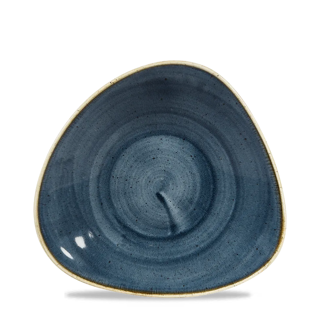 Churchill Stonecast Blueberry driehoekige ondiepe kom Ø 21 cm – paarsblauw porseleinen kom voor restaurants