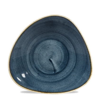 Churchill Stonecast Blueberry driehoekige ondiepe kom 27,2x26,7 cm – paarsblauw porseleinen kom voor fine dining