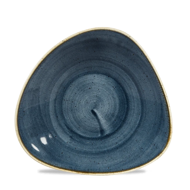 Churchill Stonecast Blueberry driehoekige ondiepe kom 27,2x26,7 cm – paarsblauw porseleinen kom voor fine dining