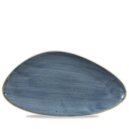 Churchill Stonecast Blueberry driehoekig chefsbord 35,5 x 18,8 cm – groot paarsblauw bord voor fine dining
