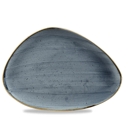 Churchill Stonecast Blueberry driehoekig chefsbord 35,6x25 cm – extra groot paarsblauw bord voor horeca