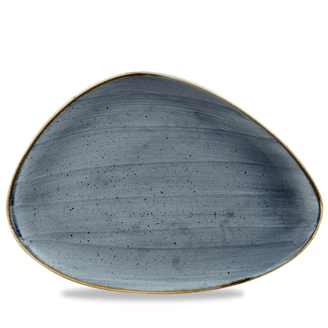 Churchill Stonecast Blueberry driehoekig chefsbord 35,6x25 cm – extra groot paarsblauw bord voor horeca