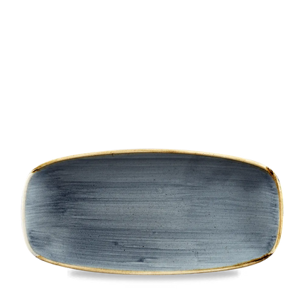 Churchill Stonecast Blueberry ovaal chefsbord 26,9 x 12,7 cm – klein paarsblauw bord voor horeca