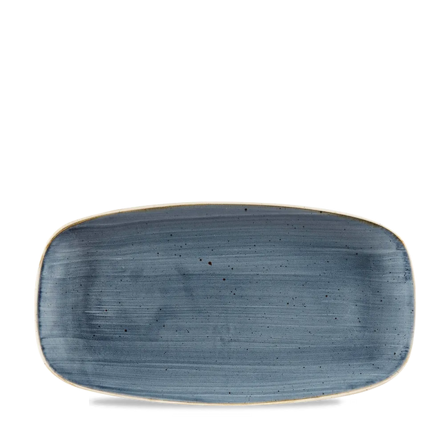 Churchill Stonecast Blueberry ovaal chefsbord 29,8 x 15,3 cm – paarsblauw porseleinen bord voor restaurants