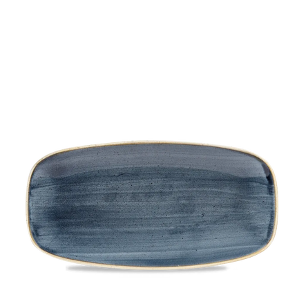 Churchill Stonecast Blueberry ovaal chefsbord 35,5 x 18,9 cm – groot paarsblauw bord voor fine dining