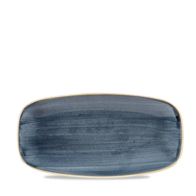 Churchill Stonecast Blueberry ovaal chefsbord 35,5 x 18,9 cm – groot paarsblauw bord voor fine dining