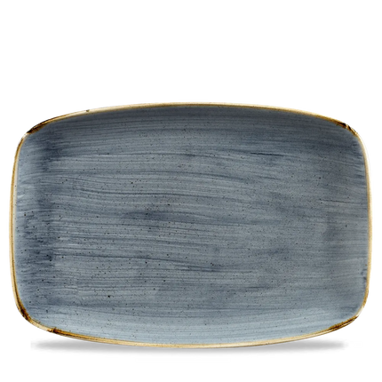 Churchill Stonecast Blueberry ovaal serveerbord 34,4 x 23,4 cm – groot paarsblauw bord voor horeca