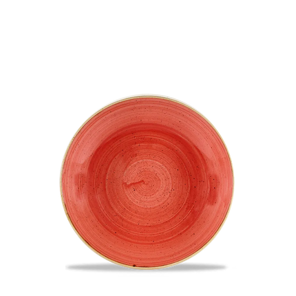 Churchill Stonecast Berry Red evolve coupekom Ø 18 cm – rood gemarmerd porseleinen kom voor fine dining