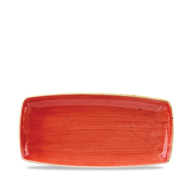 Stonecast Berry Red Oblong Plate 30cm 12/box