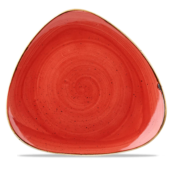 Churchill Stonecast Berry Red Lotus bord Ø 30 cm – groot rood porseleinen bord voor restaurants