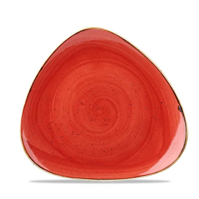 Churchill Stonecast Berry Red Lotus bord Ø 18 cm – klein rood porseleinen bordje voor fine dining