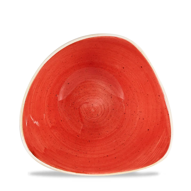Churchill Stonecast Berry Red Lotus kom Ø 18 cm – rood gemarmerd porseleinen kom voor fine dining