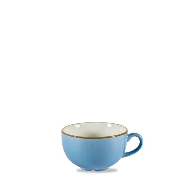 Churchill Stonecast Cornflower Blue cappuccino kopje 355 ml – groot kobaltblauw porseleinen kopje voor restaurants