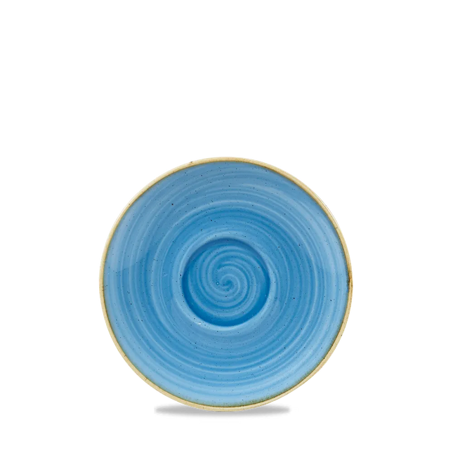 Churchill Stonecast Cornflower Blue cappuccino schotel 104 ml – kobaltblauw porseleinen schotel voor horeca